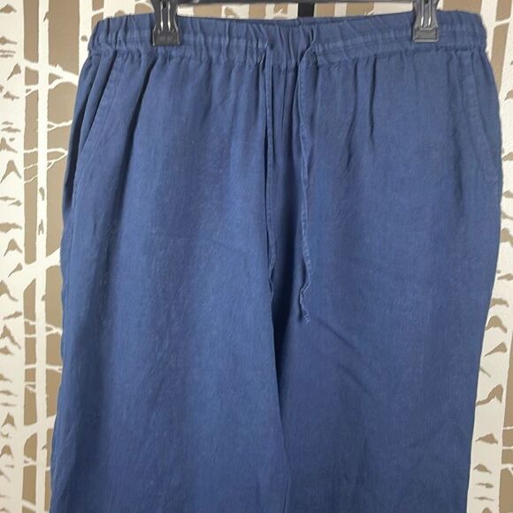 100% Linen Wide Leg Pull On Pants 16 - Picture 2 of 12